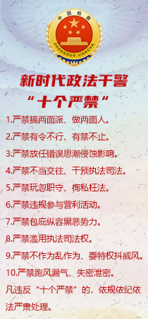 新时代政法干警“十个严禁”